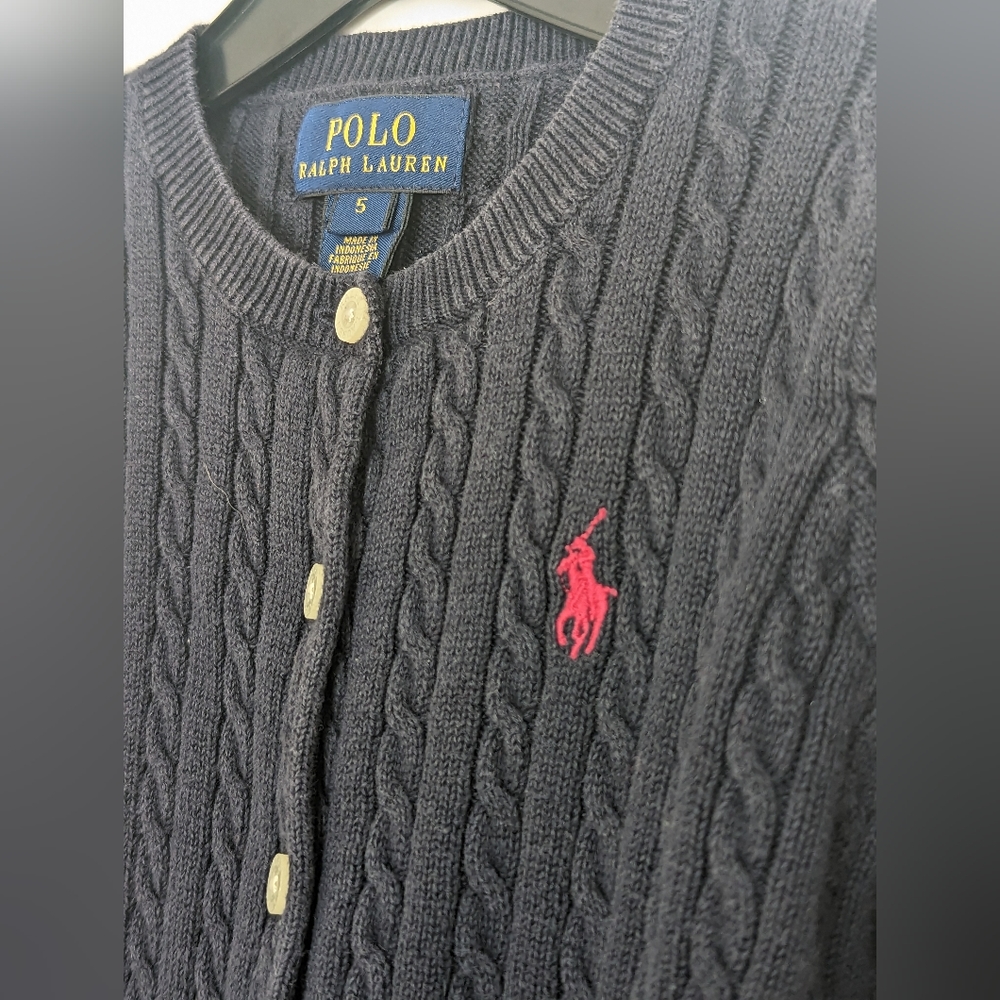 Ralph Lauren navy cardigan size 5 years old - Picture 2 of 6